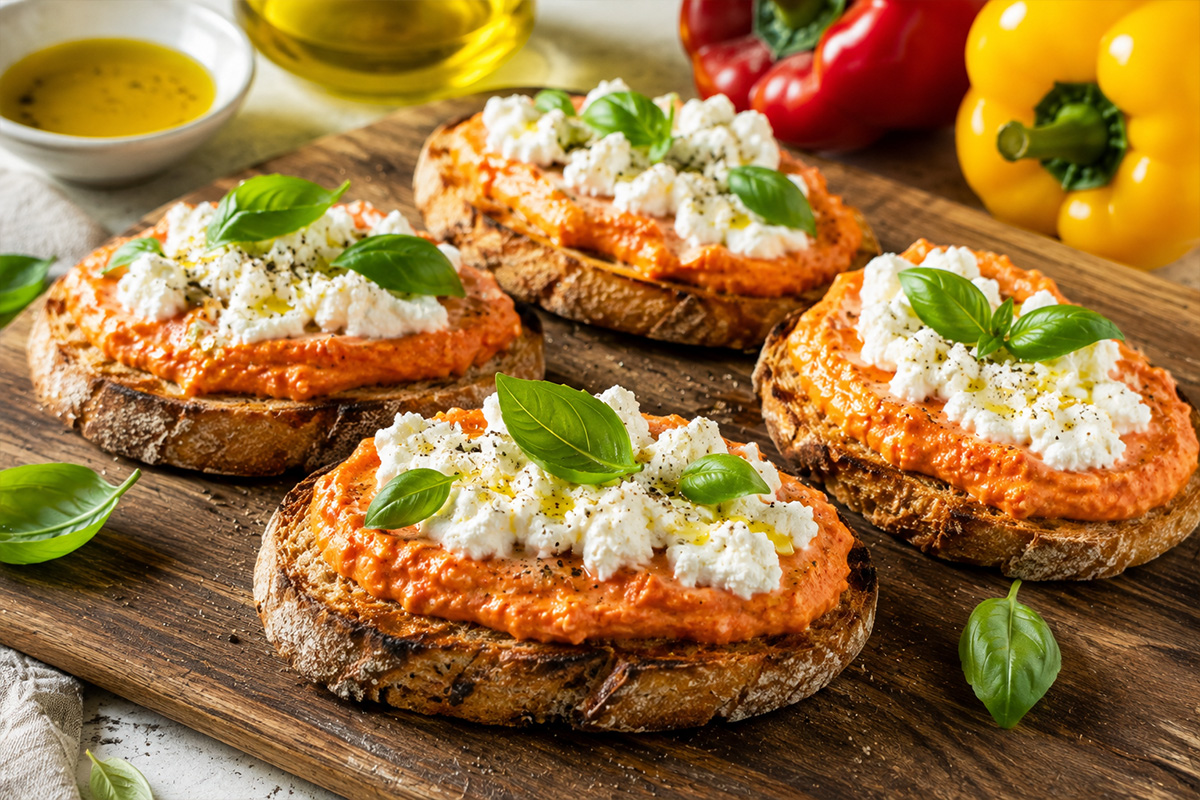bruschetta-peperoni-ricotta