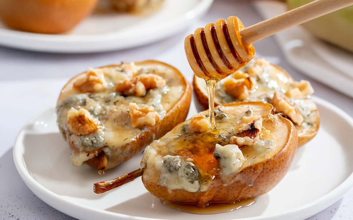 Pere con gorgonzola e noci